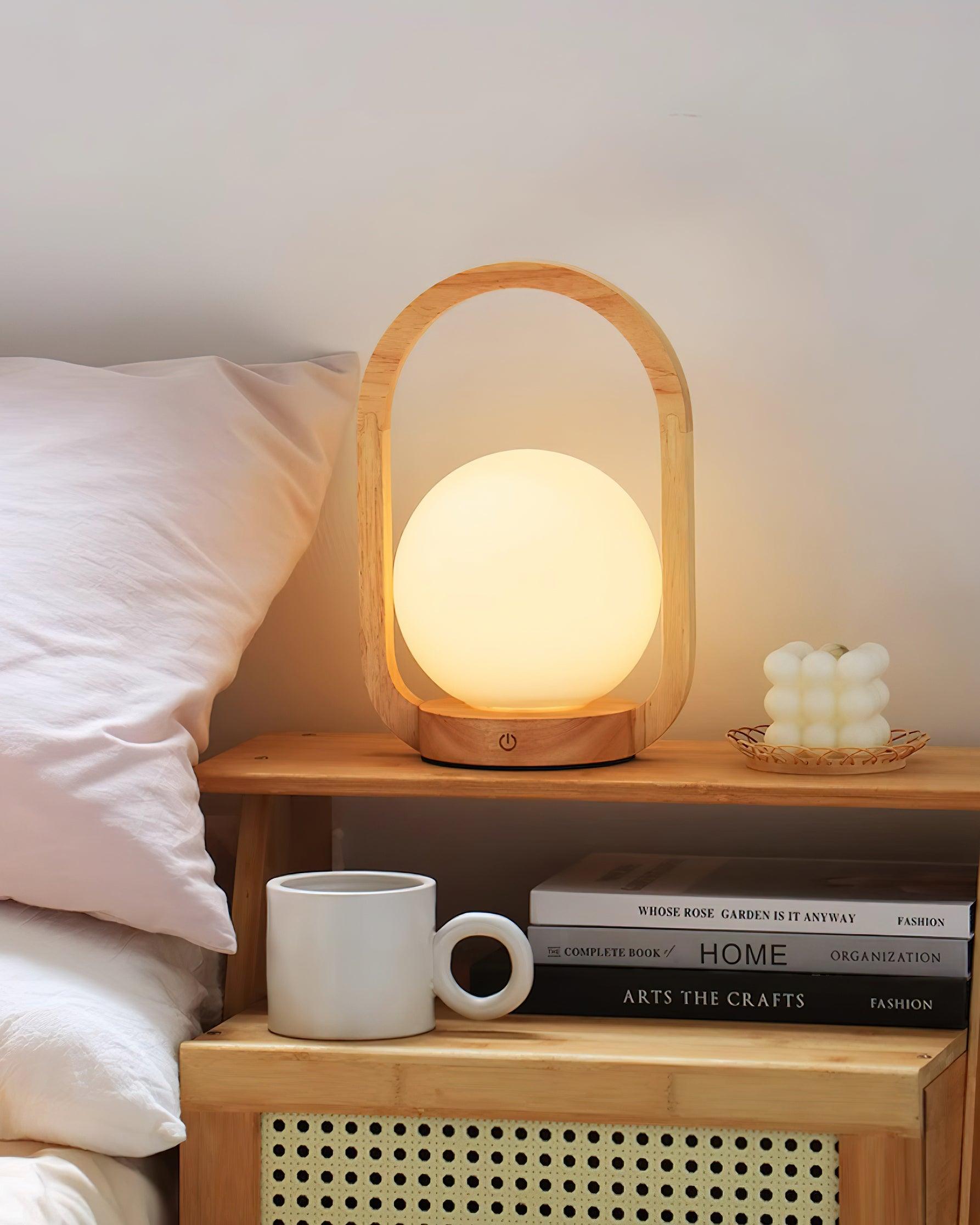 Tavellio Wooden Portable Table Lamp - Loonglight