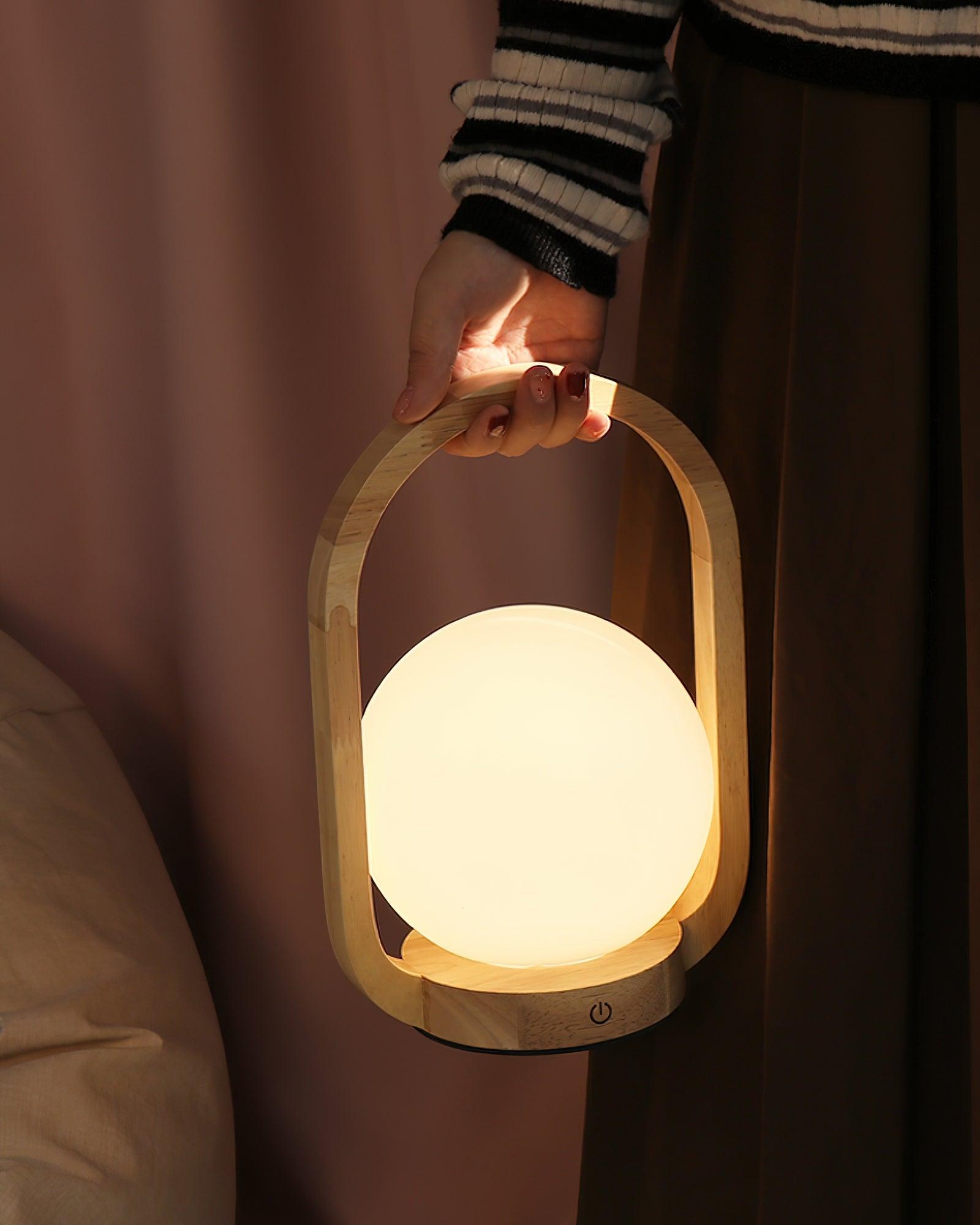 Tavellio Wooden Portable Table Lamp - Loonglight
