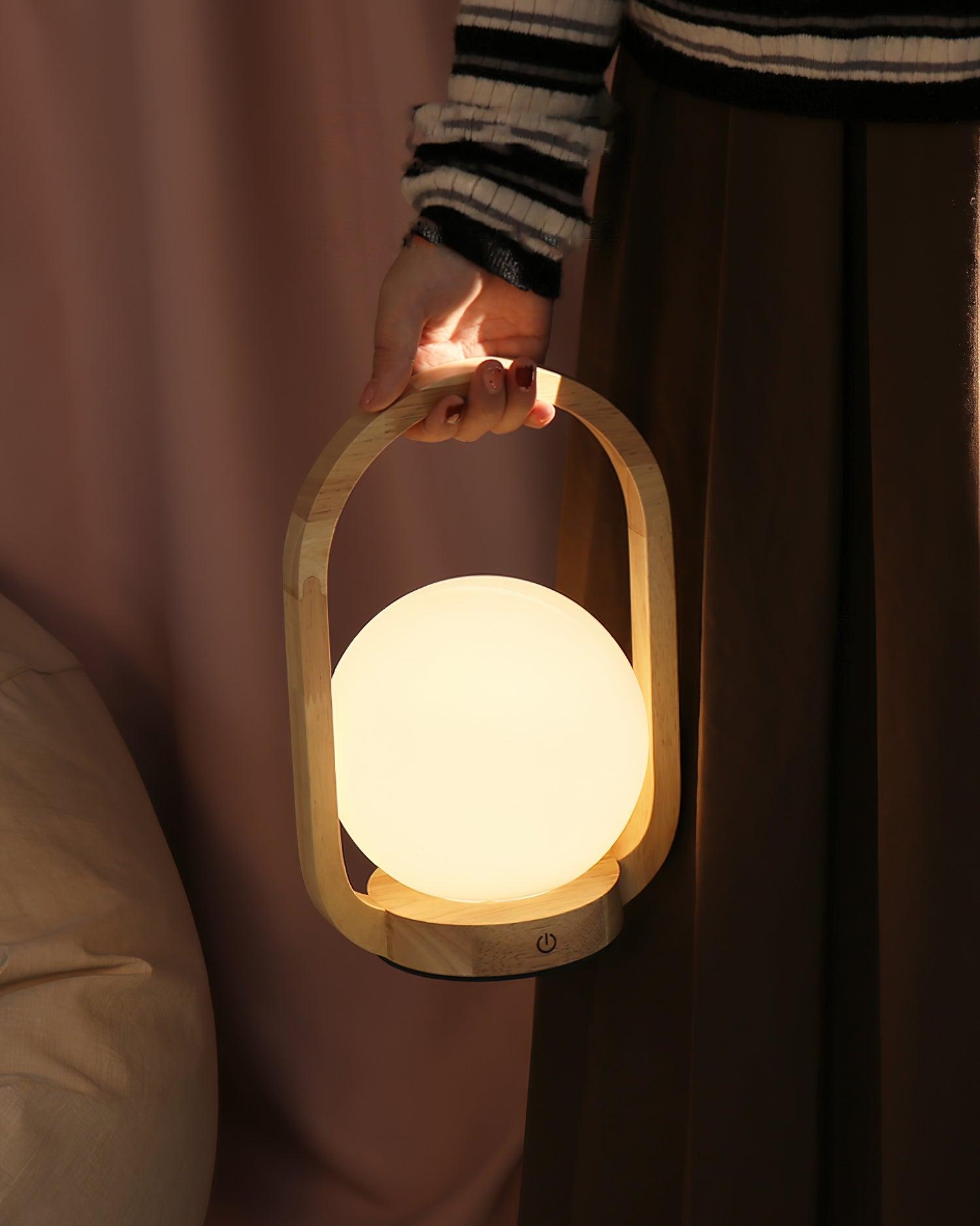Tavellio Wooden Portable Table Lamp - Loonglight