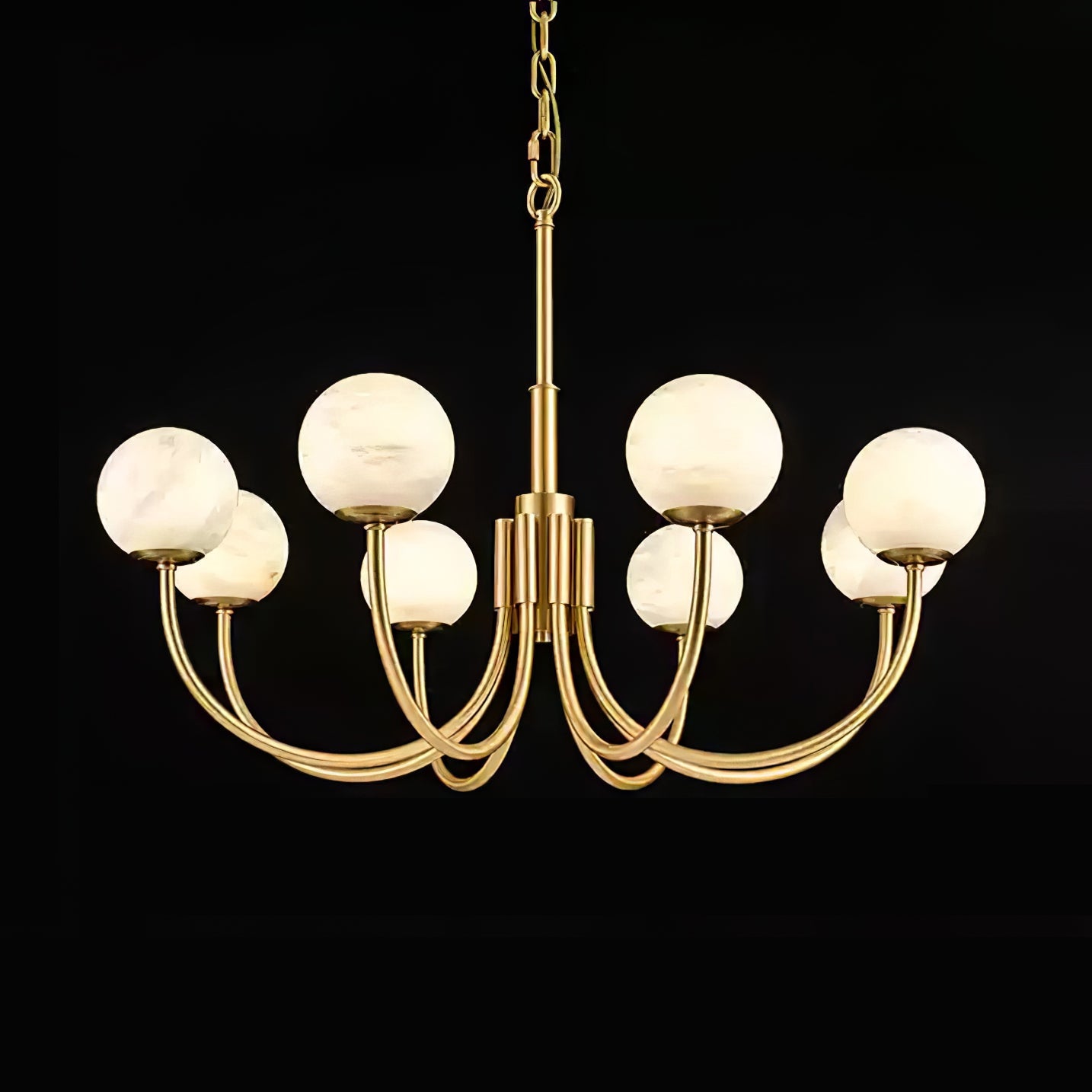 Aurelian Alabaster Globe Chandelier - Loonglight