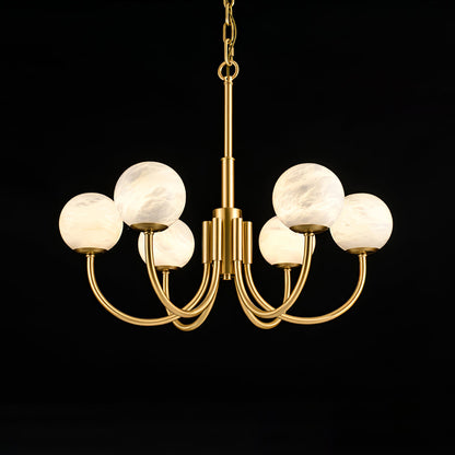 Aurelian Alabaster Globe Chandelier - Loonglight