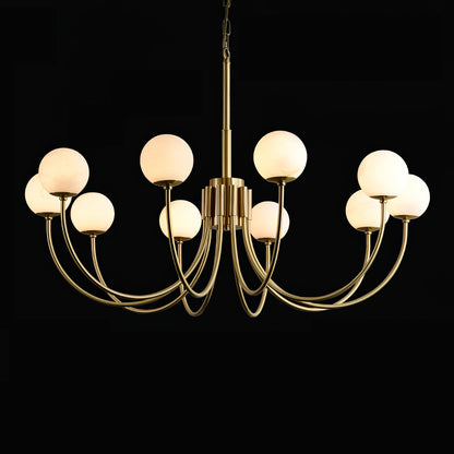 Aurelian Alabaster Globe Chandelier - Loonglight