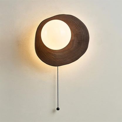 Asanoha Wabi-Sabi Wood Wall Lamp