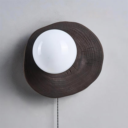 Asanoha Wabi-Sabi Wood Wall Lamp