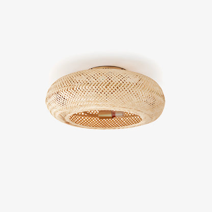 Bamboo Ceiling Fan With Light