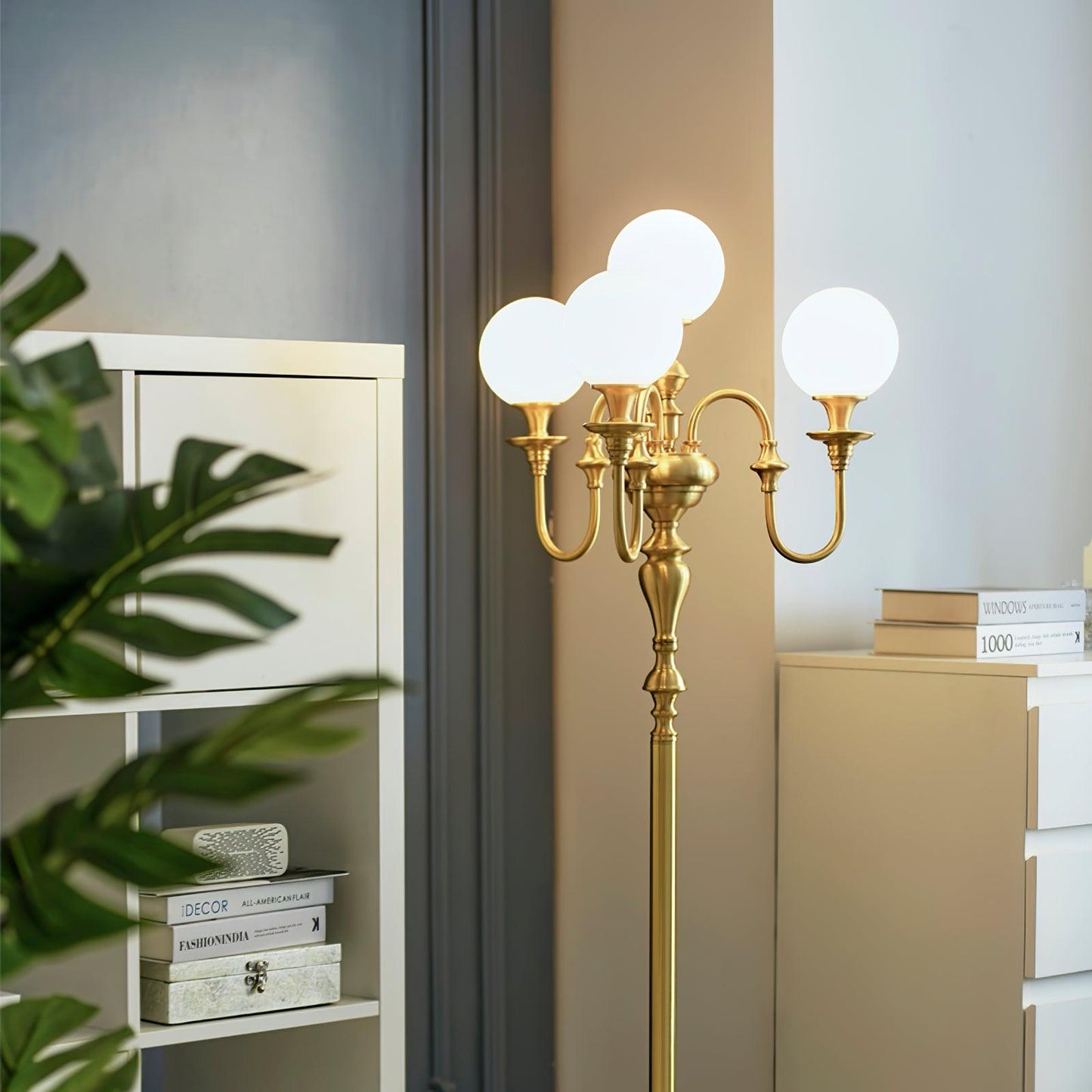 Beatty Brass Floor Lamp - Loonglight