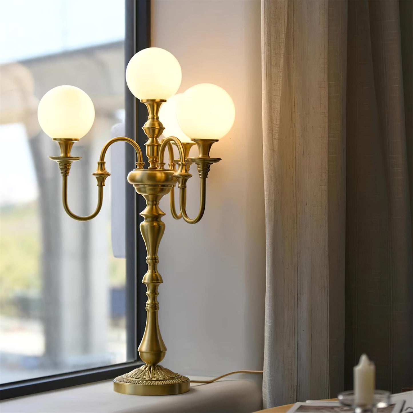 Beatty Brass Table Lamp - Loonglight