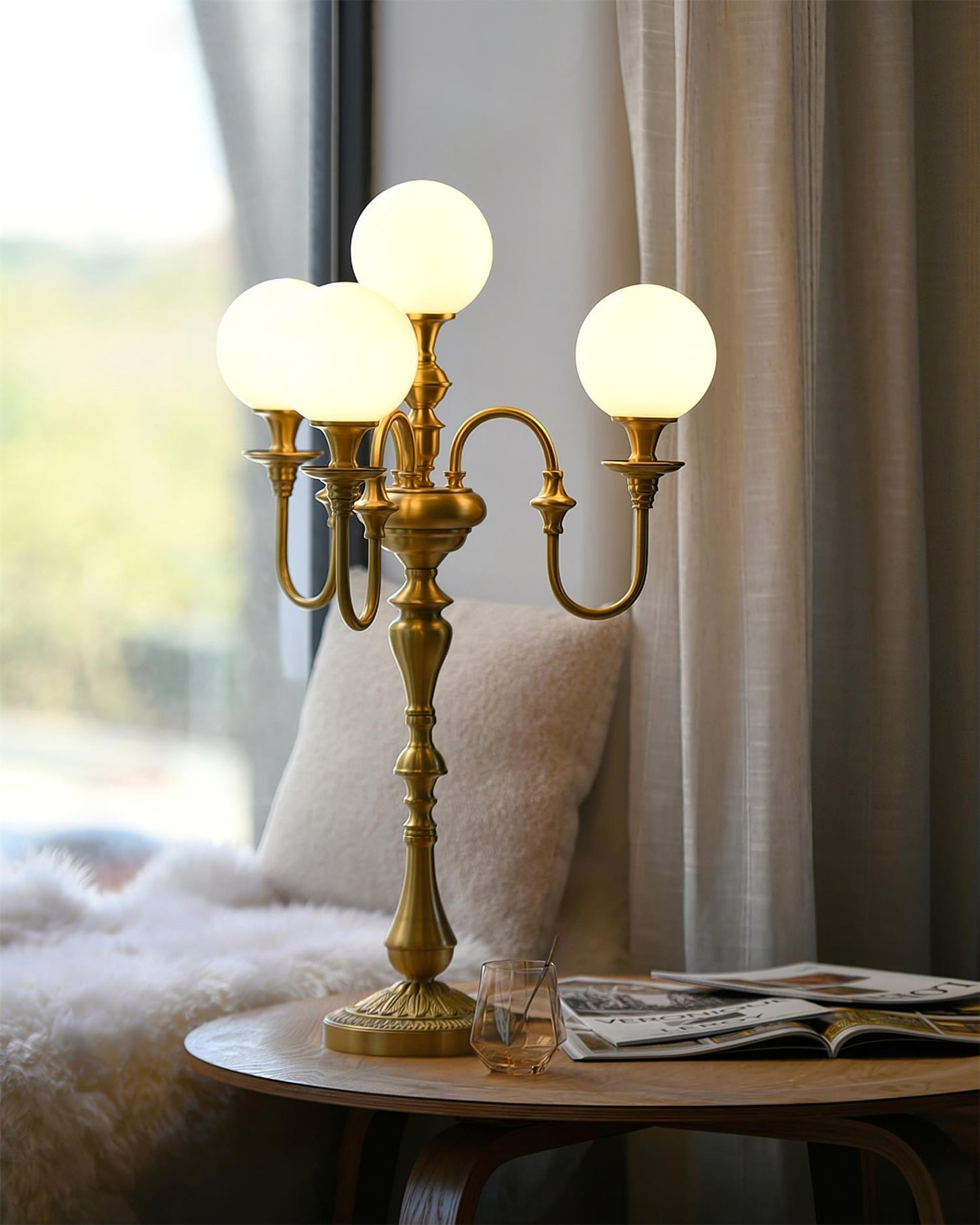 Beatty Brass Table Lamp - Loonglight