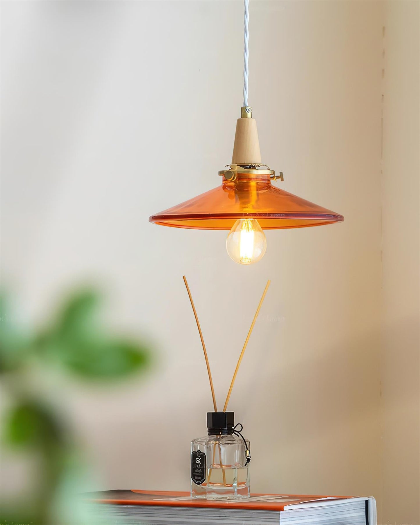 Benra Orange Pendant Light