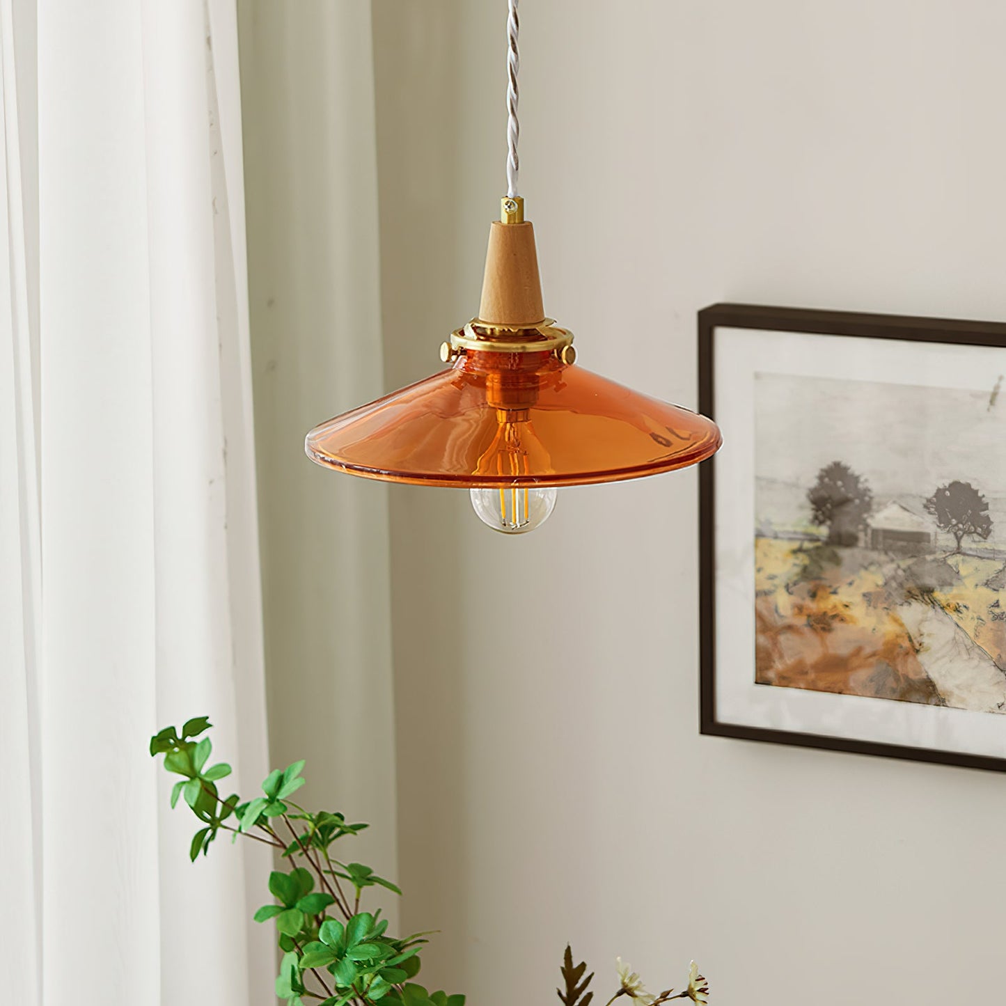 Benra Orange Pendant Light