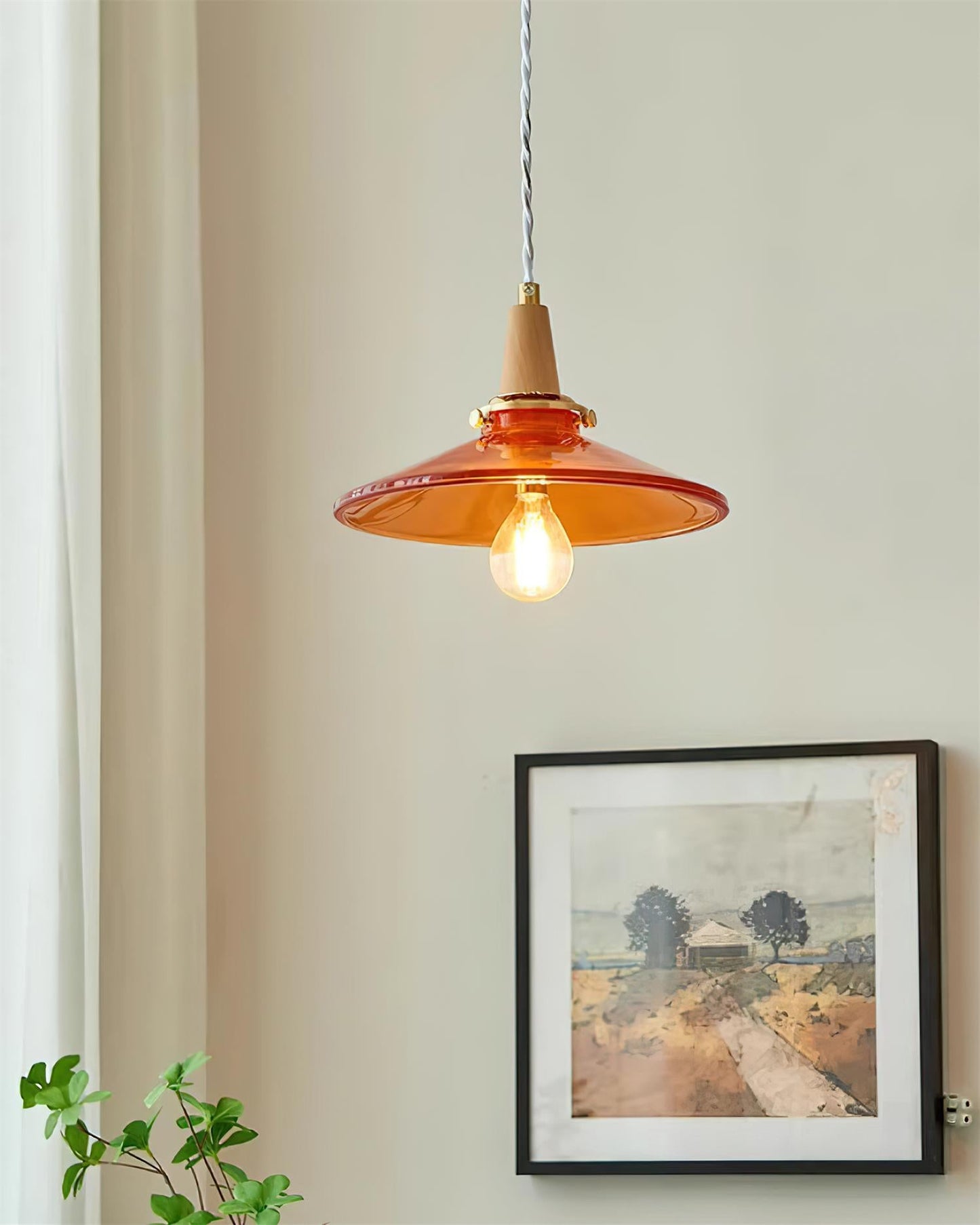 Benra Orange Pendant Light