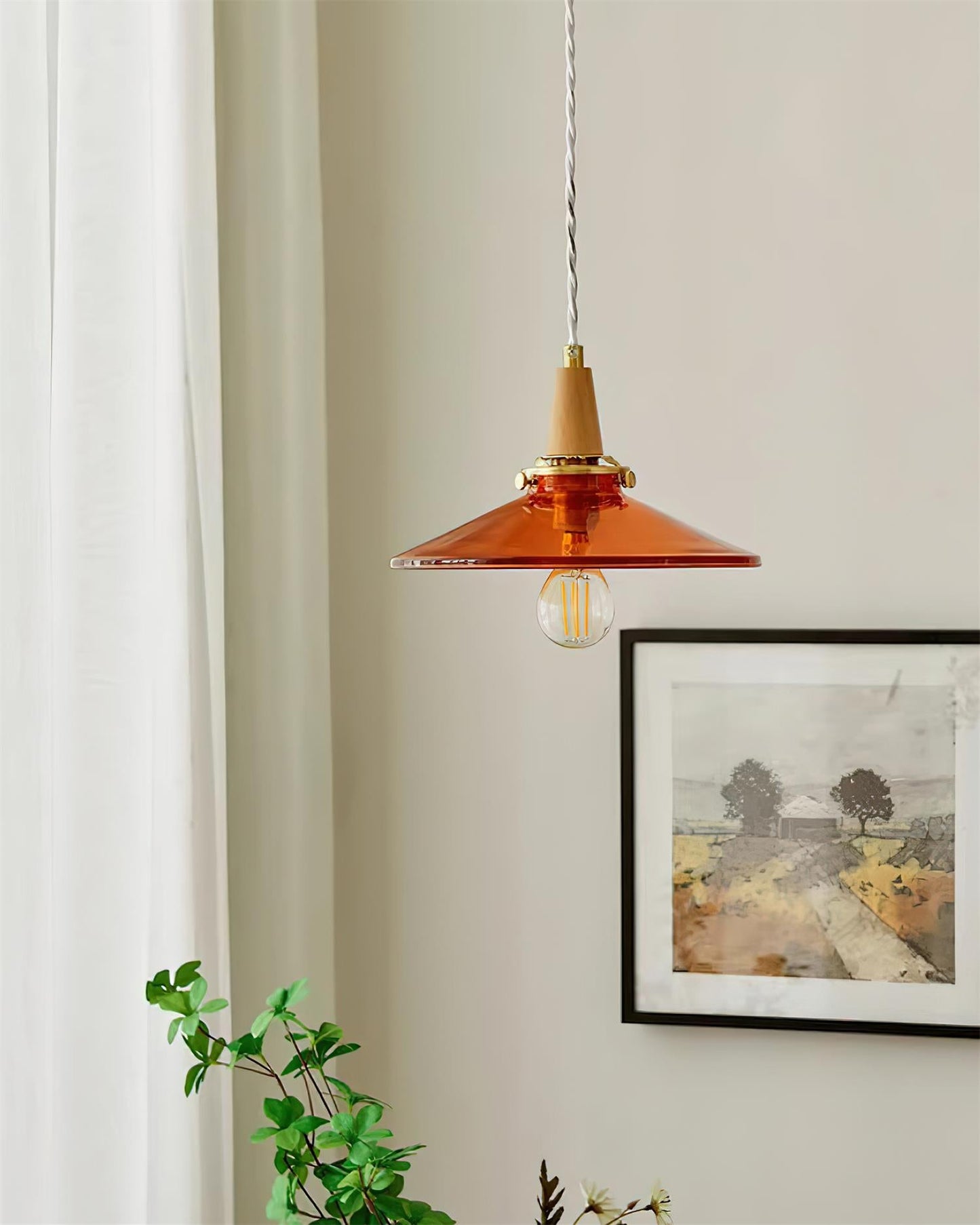Benra Orange Pendant Light