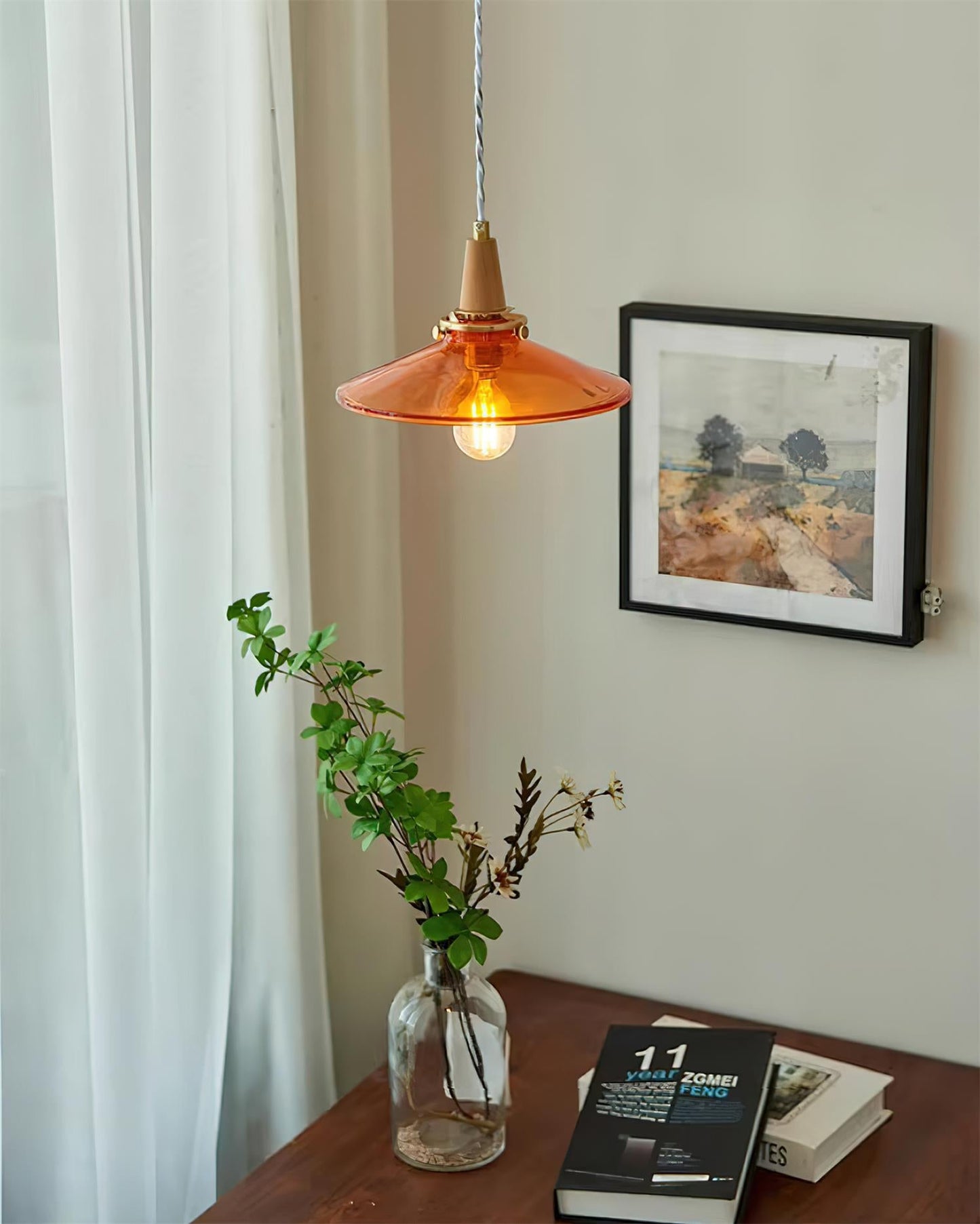 Benra Orange Pendant Light