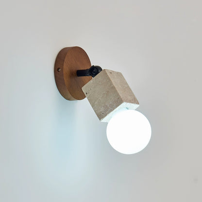 Bezel Travertine Wandlamp