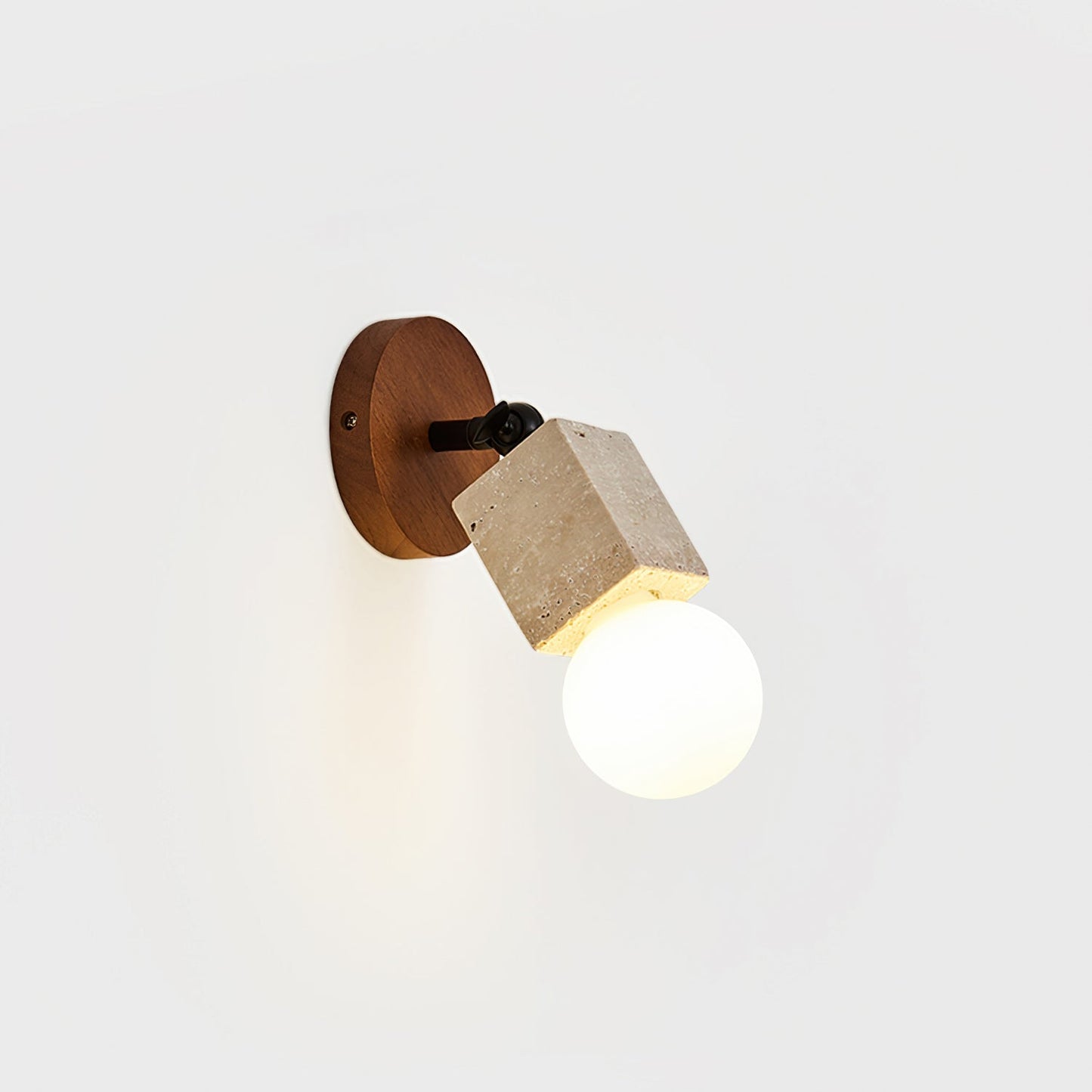 Bezel Travertine Wandlamp