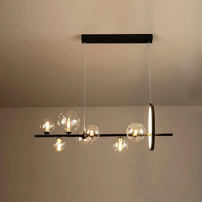 Modern Linear Glass Globe Chandelier - Loonglight
