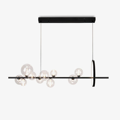 Modern Linear Glass Globe Chandelier - Loonglight