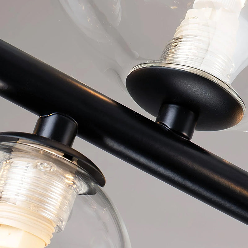 Modern Linear Glass Globe Chandelier - Loonglight