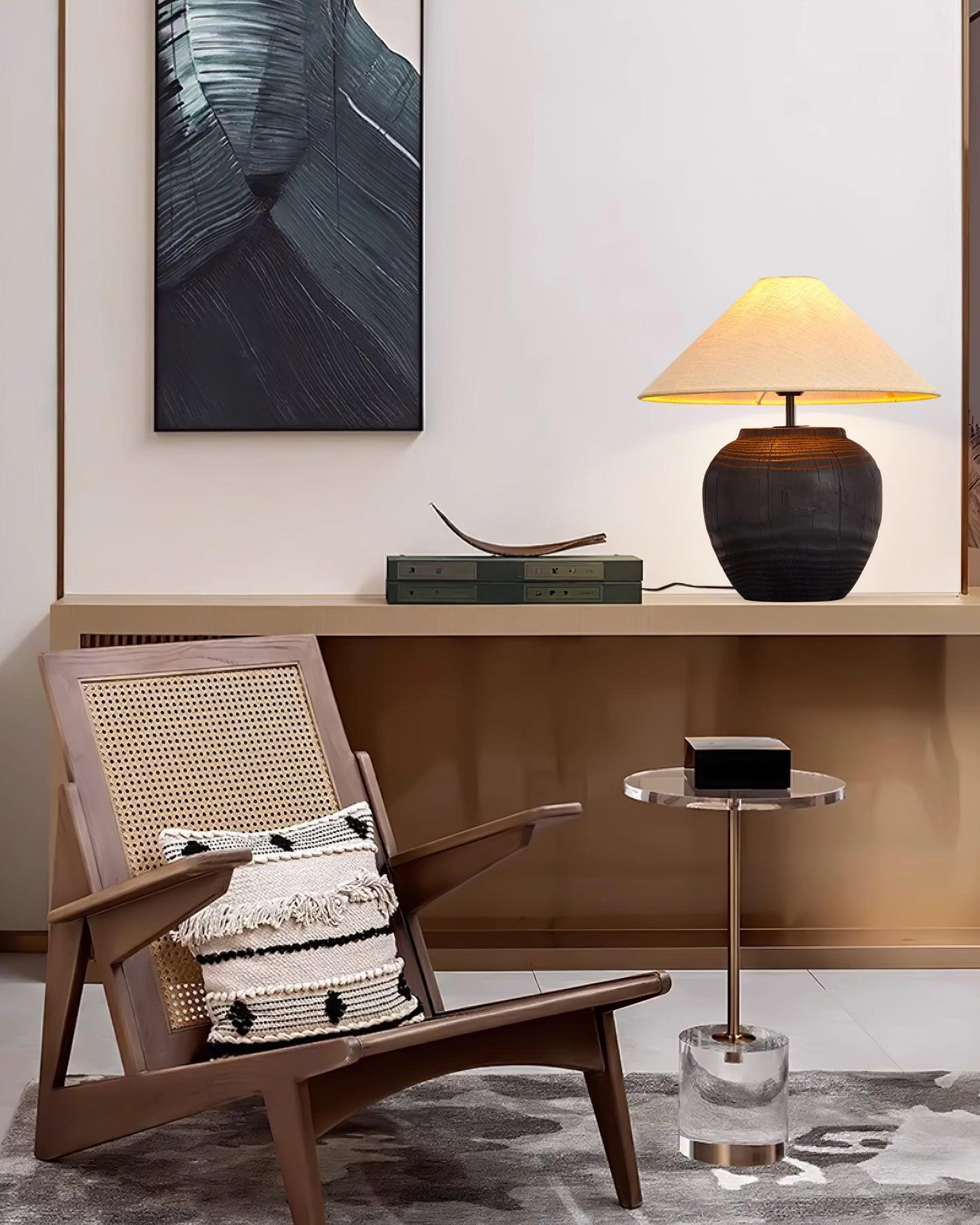 Black Karen Table Lamp - Loonglight