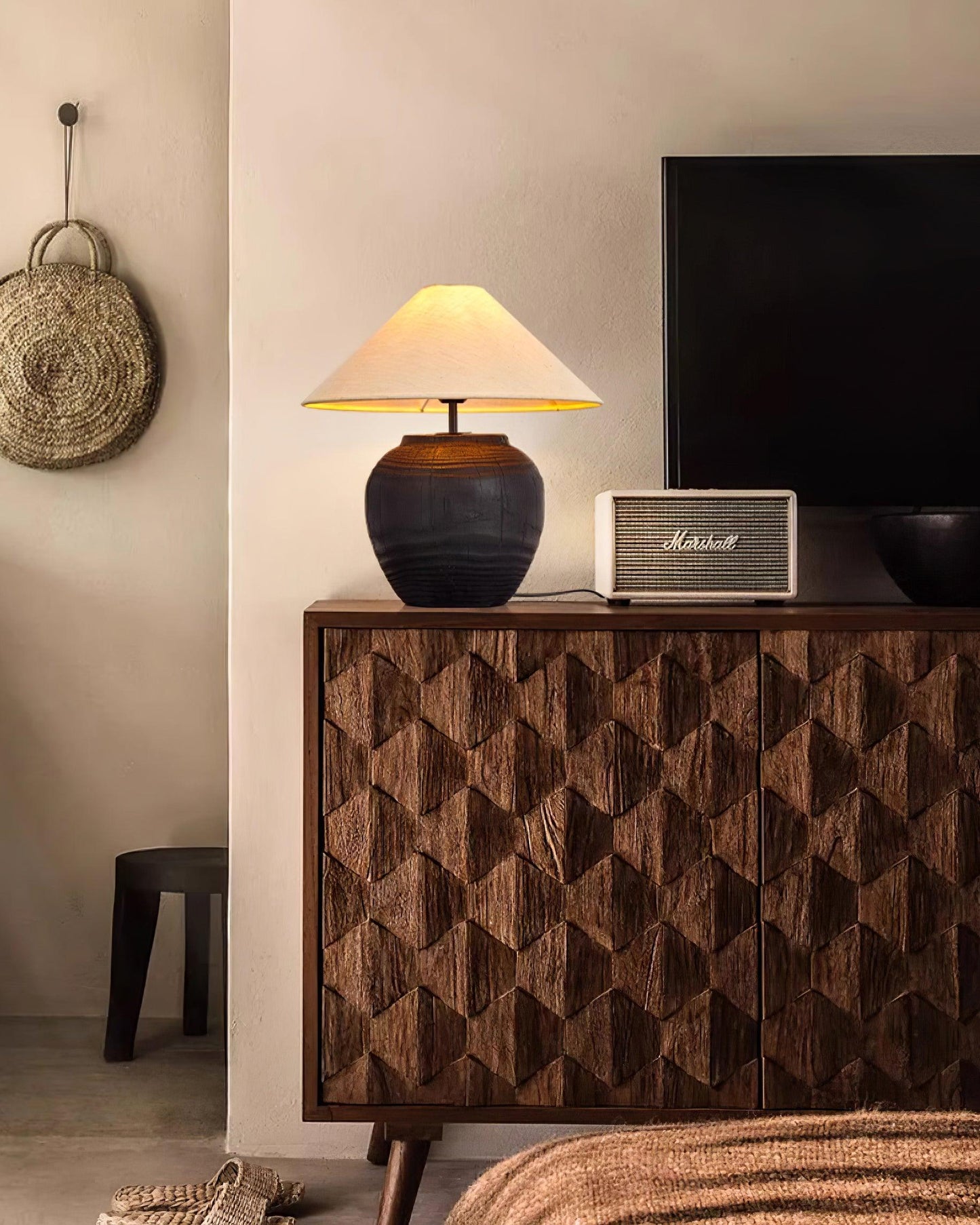 Black Karen Table Lamp - Loonglight