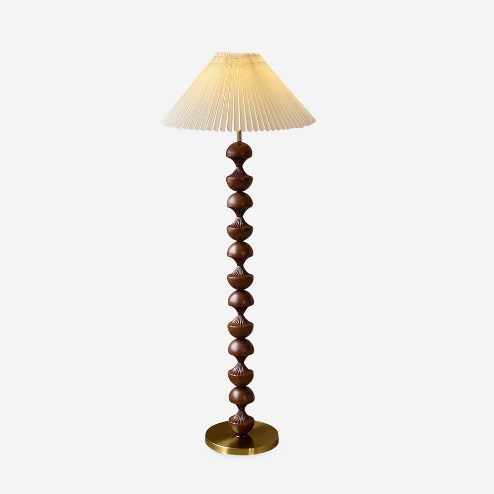 Bobbin Wood Floor Lamp - Loonglight