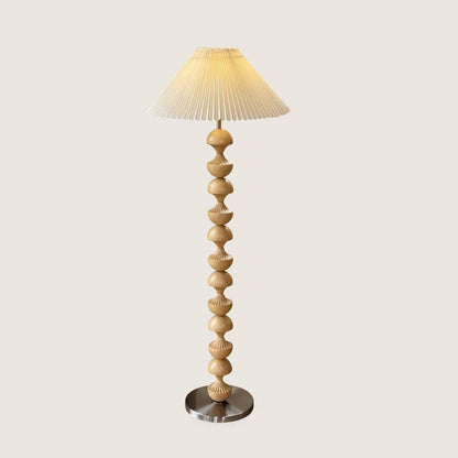 Bobbin Wood Floor Lamp - Loonglight