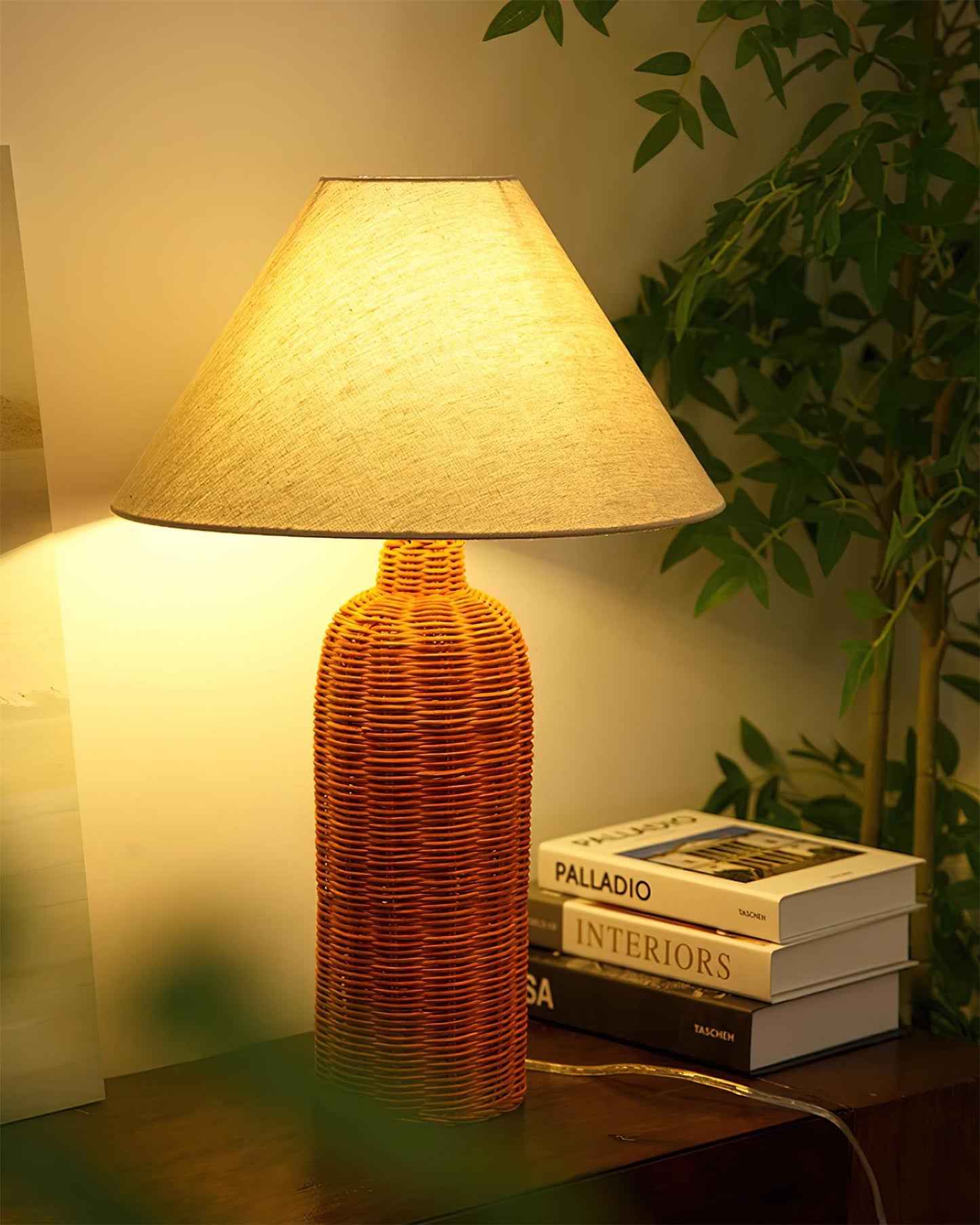 Braxton Rattan Table Lamp - Loonglight
