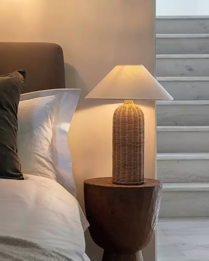 Braxton Rattan Table Lamp - Loonglight