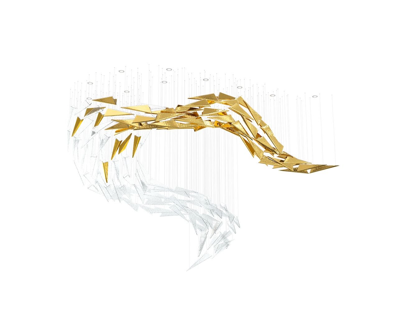 Breeze Glass Leaf Chandelier - Loonglight