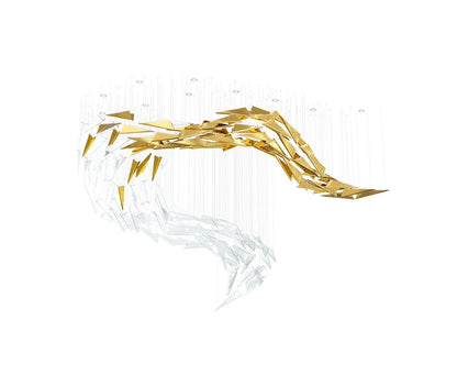 Breeze Glass Leaf Chandelier - Loonglight