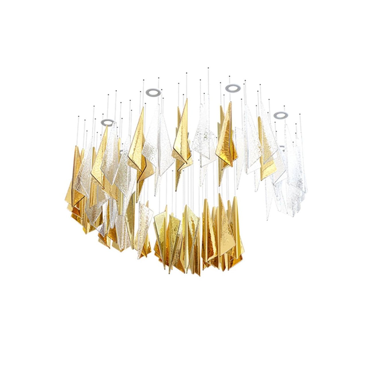 Breeze Glass Leaf Chandelier - Loonglight