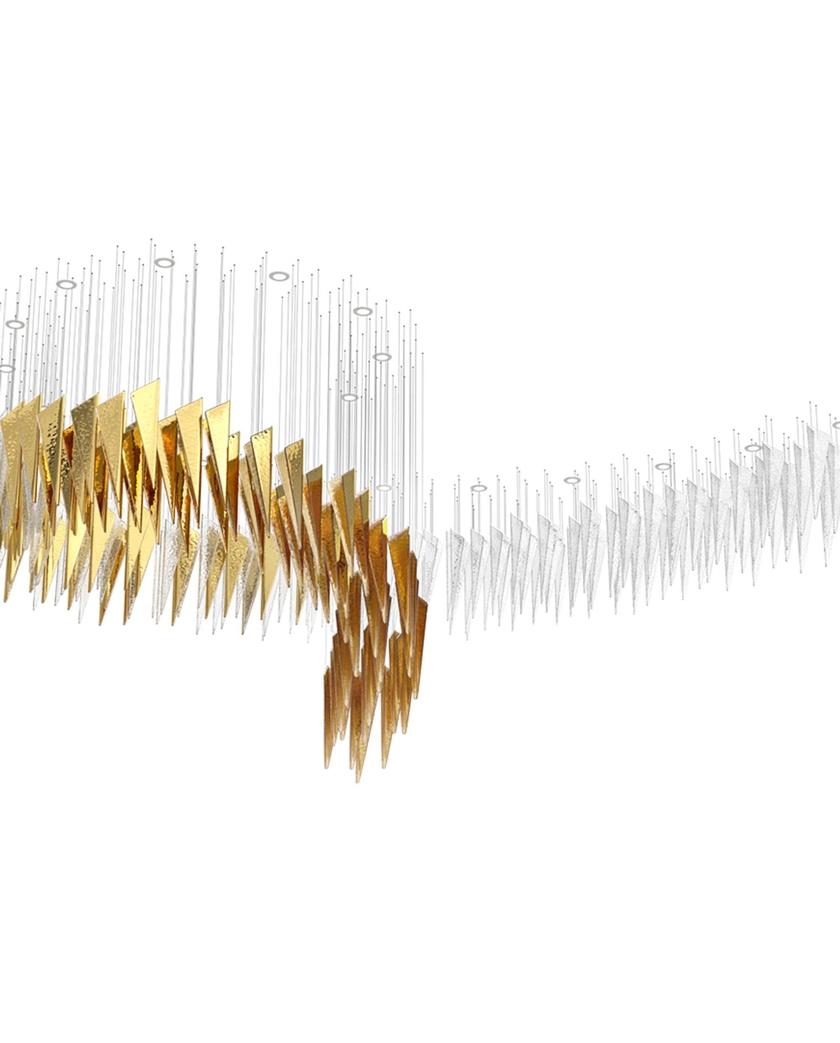 Breeze Glass Leaf Chandelier - Loonglight