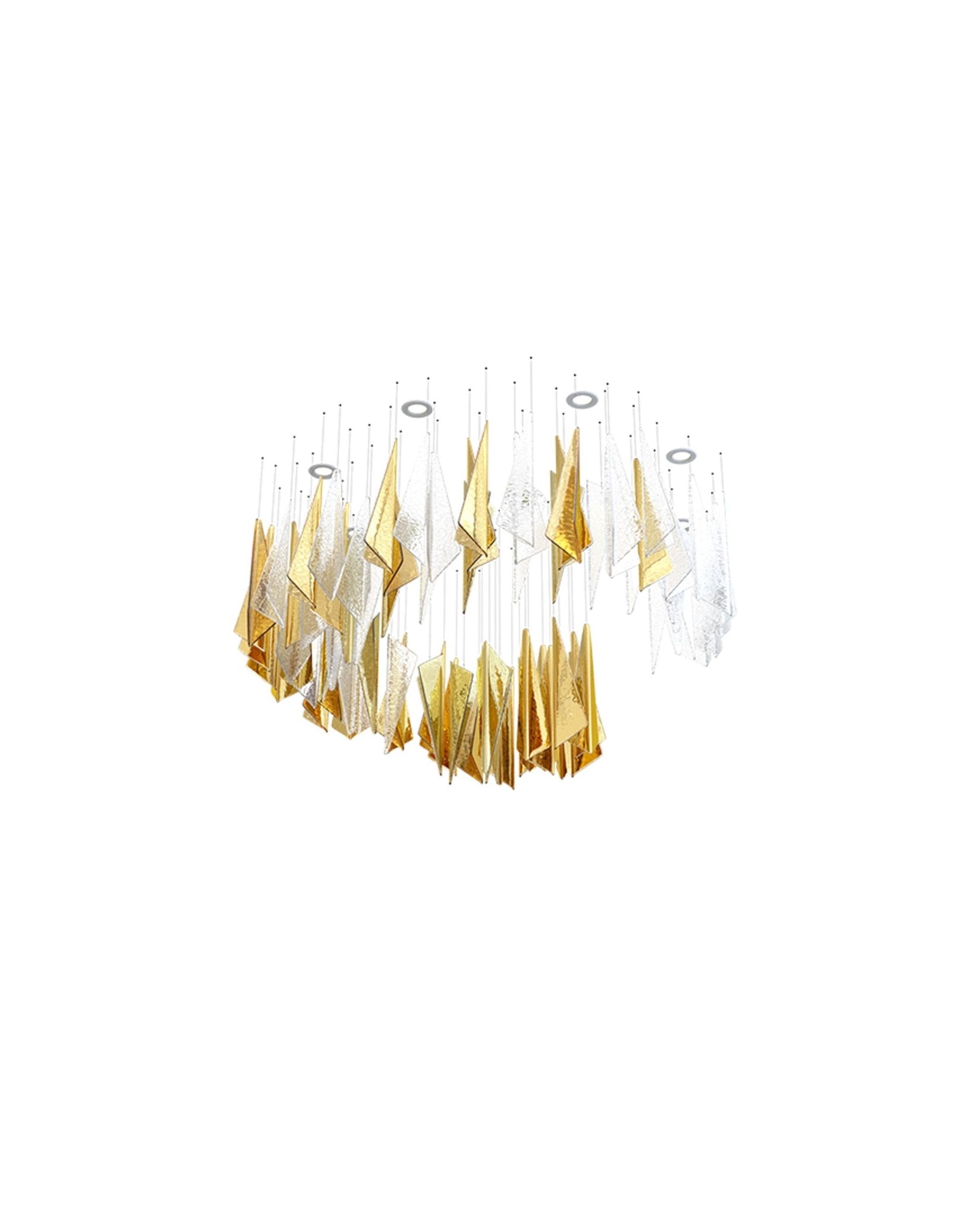 Breeze Glass Leaf Chandelier - Loonglight