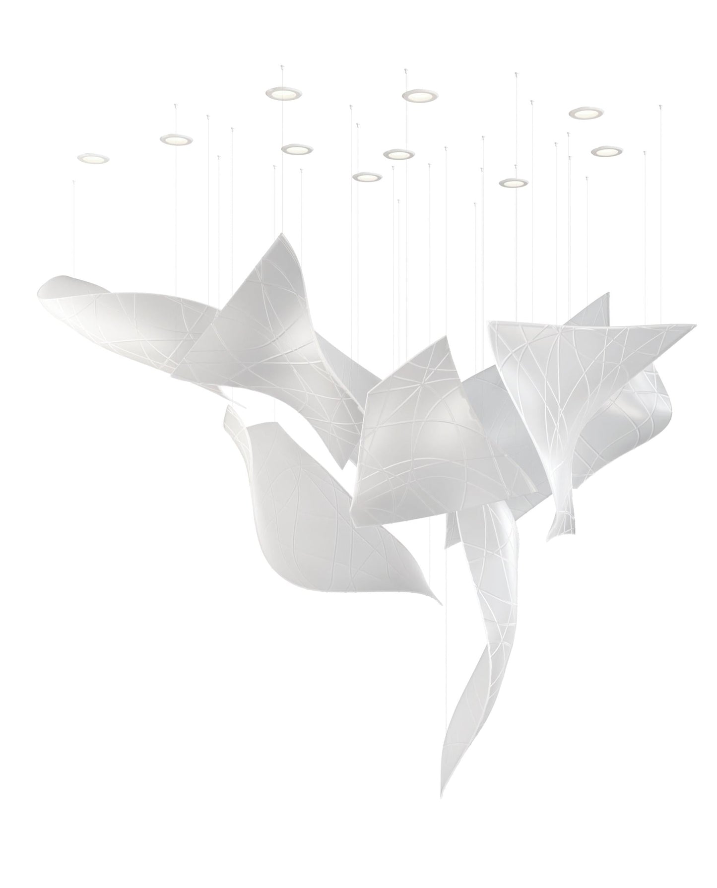 Thawflux Glass Leaf Chandelier - Loonglight