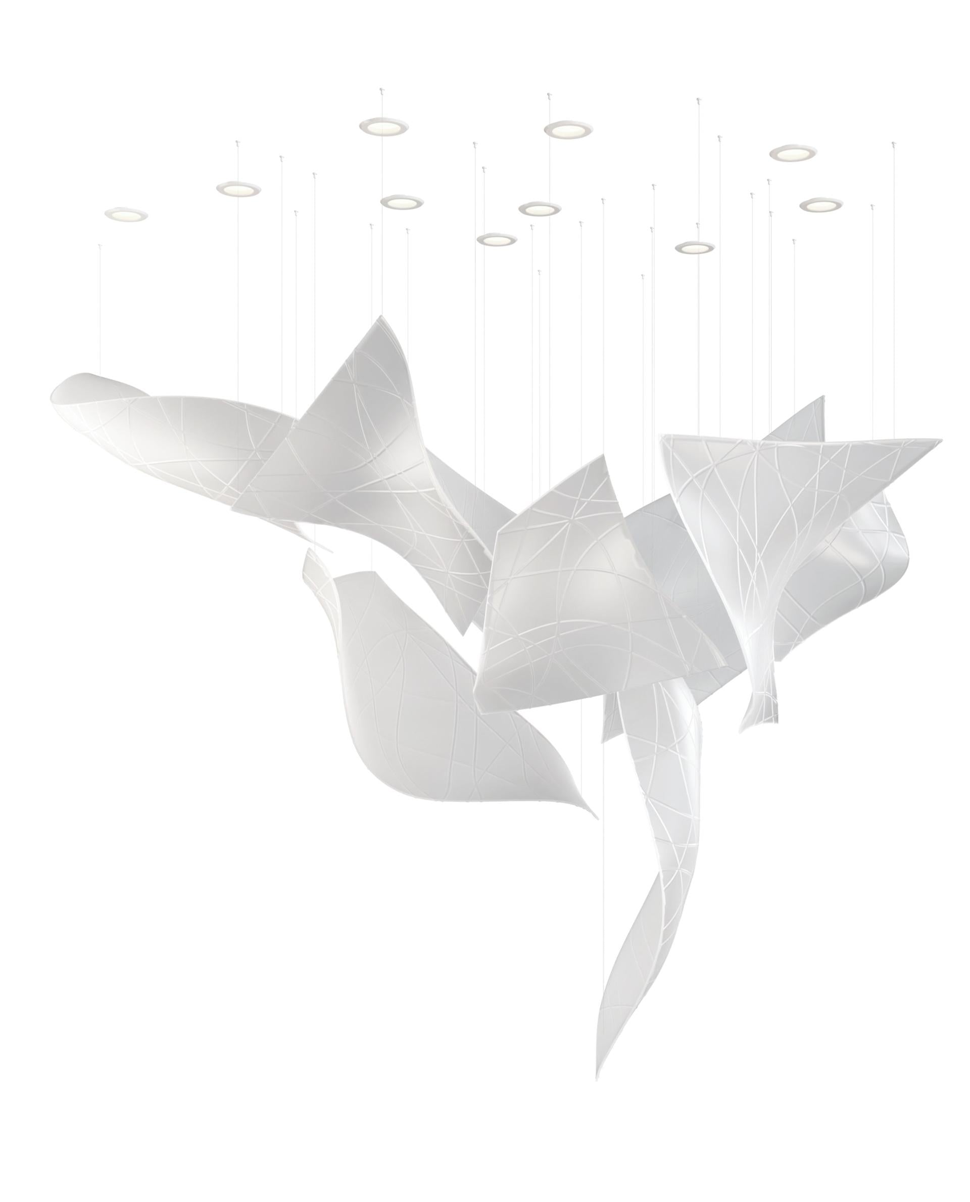 Thawflux Glass Leaf Chandelier - Loonglight