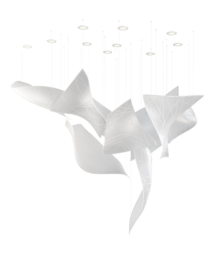 Thawflux Glass Leaf Chandelier - Loonglight