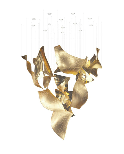 Thawflux Glass Leaf Chandelier - Loonglight