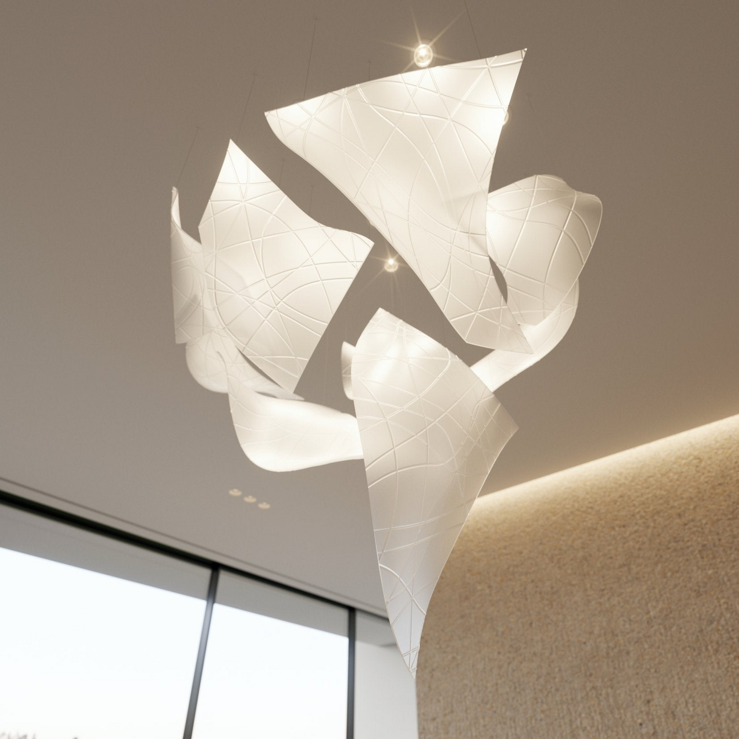 Thawflux Glass Leaf Chandelier - Loonglight