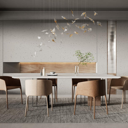 Scattered Glass Leaf Chandelier - Loonglight