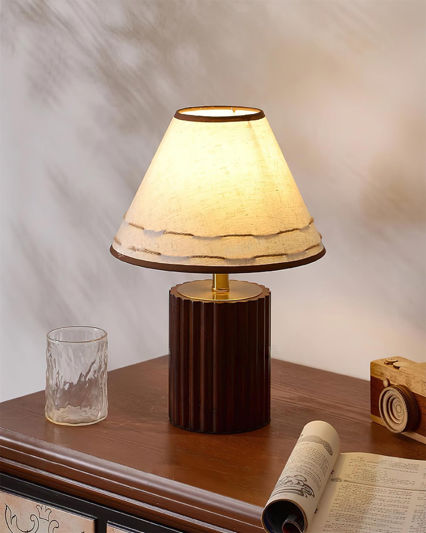 Brooke Wooden Table Lamp - Loonglight