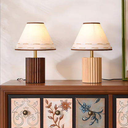 Brooke Wooden Table Lamp - Loonglight