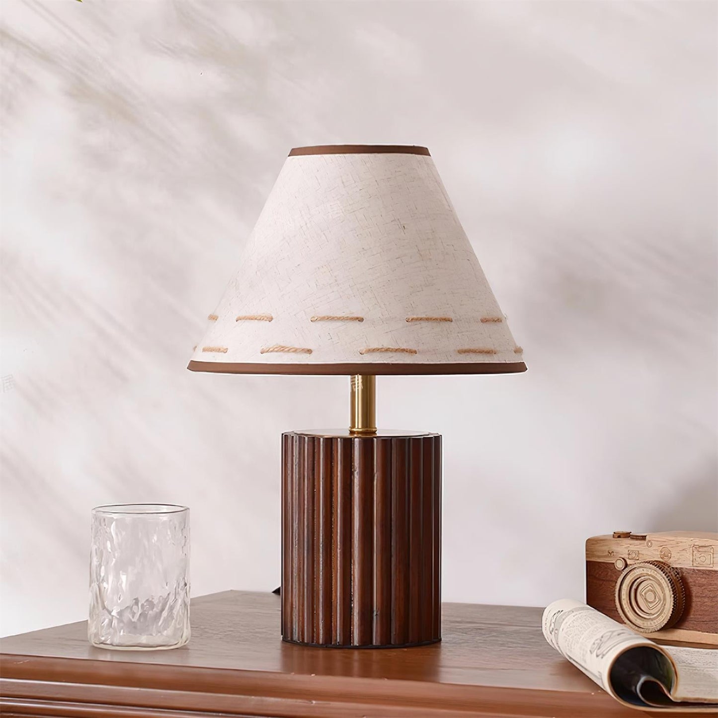 Brooke Wooden Table Lamp - Loonglight