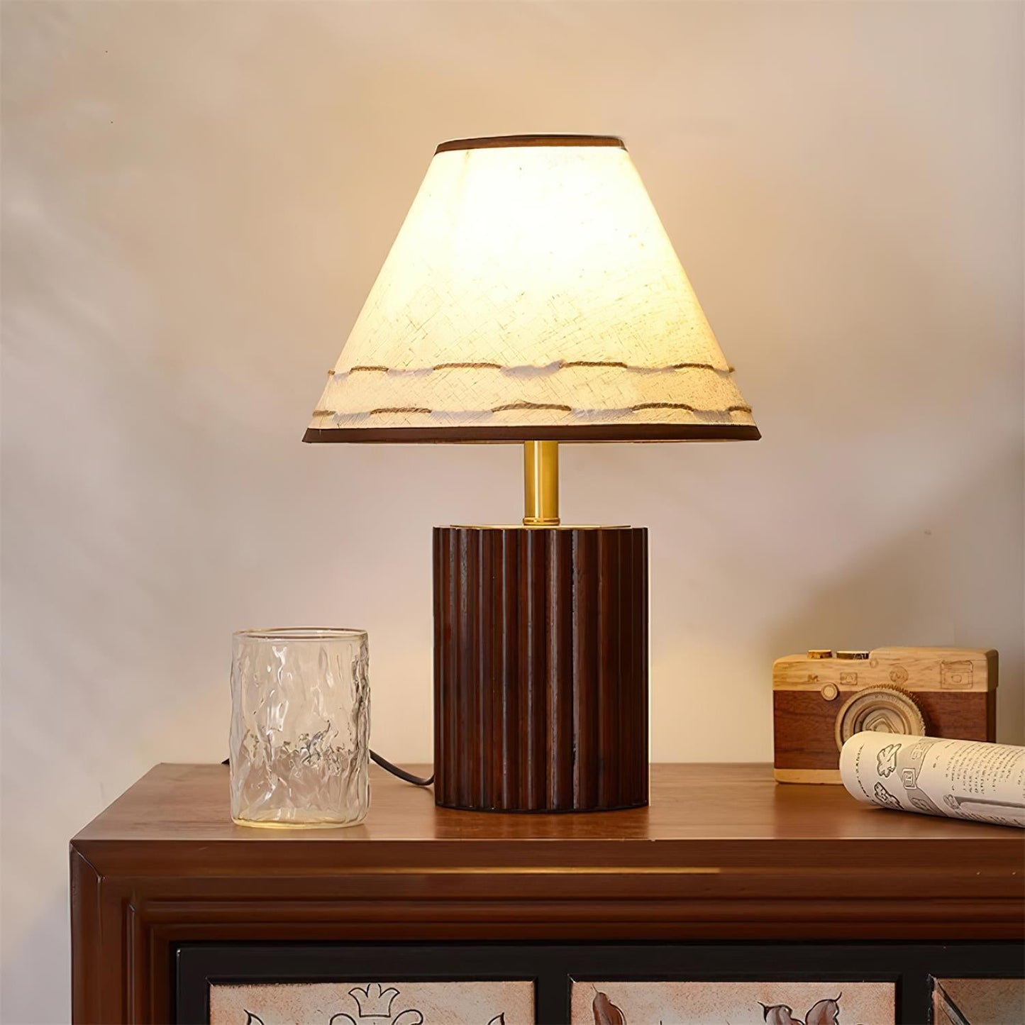 Brooke Wooden Table Lamp - Loonglight