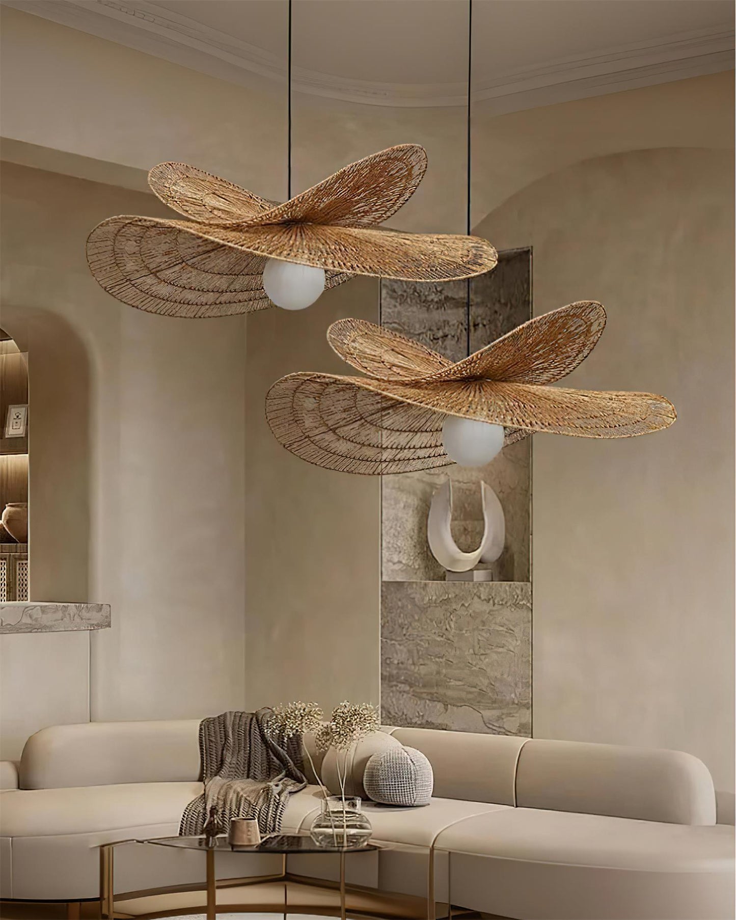 Rattan Butterfly Pendant Light
