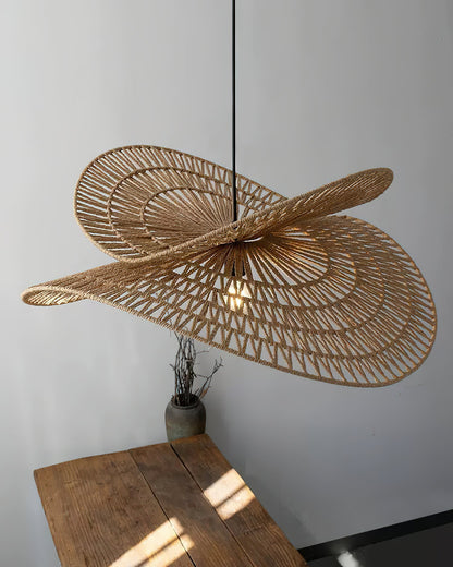 Rattan Butterfly Pendant Light