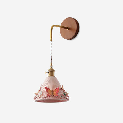 Butterfly Garden Ceramic Wall Lamp - Loonglight