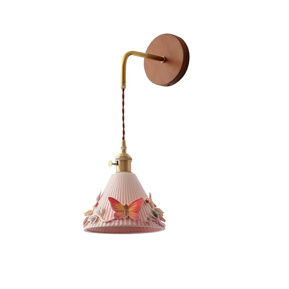 Butterfly Garden Ceramic Wall Lamp - Loonglight