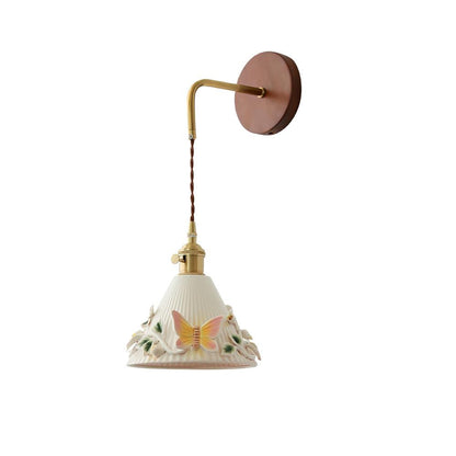 Butterfly Garden Ceramic Wall Lamp - Loonglight