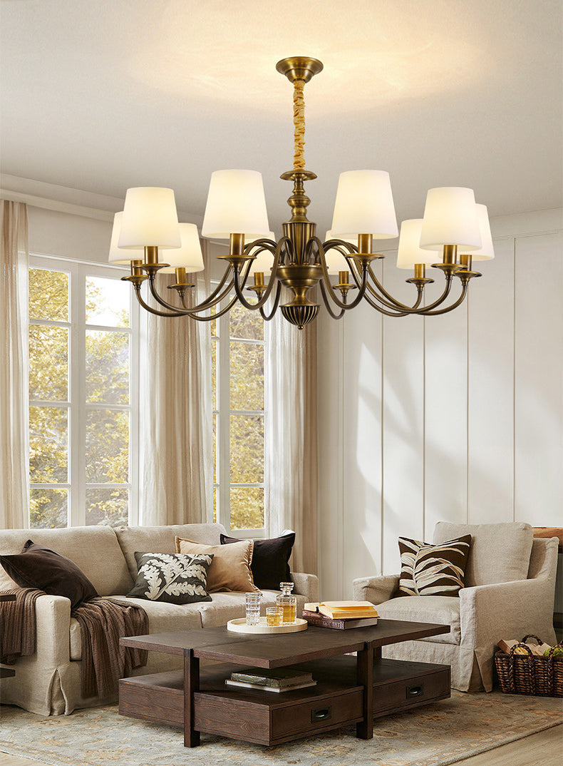 Cambridge Brass Chandelier - Loonglight