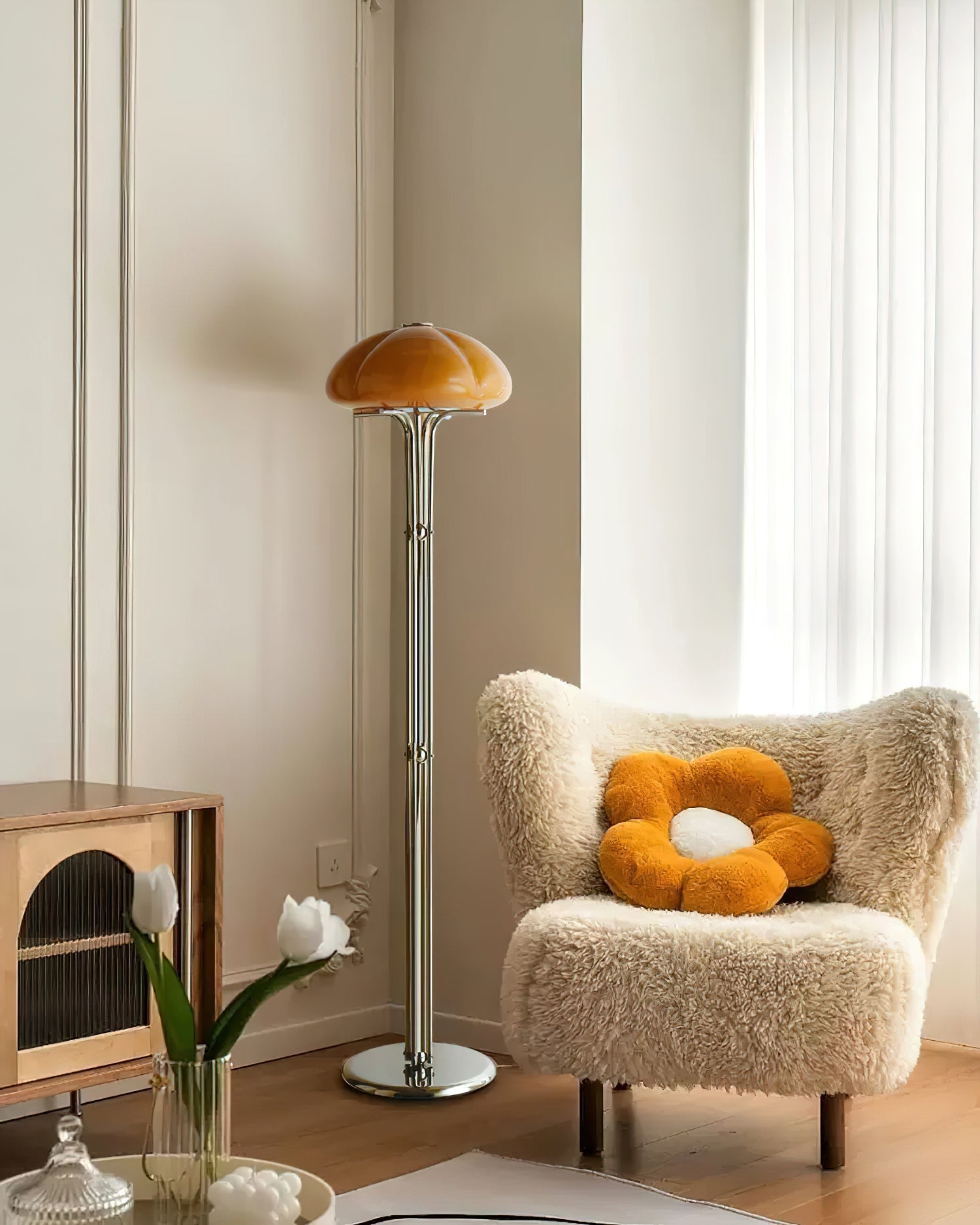 Cato Glass Floor Lamp - Loonglight